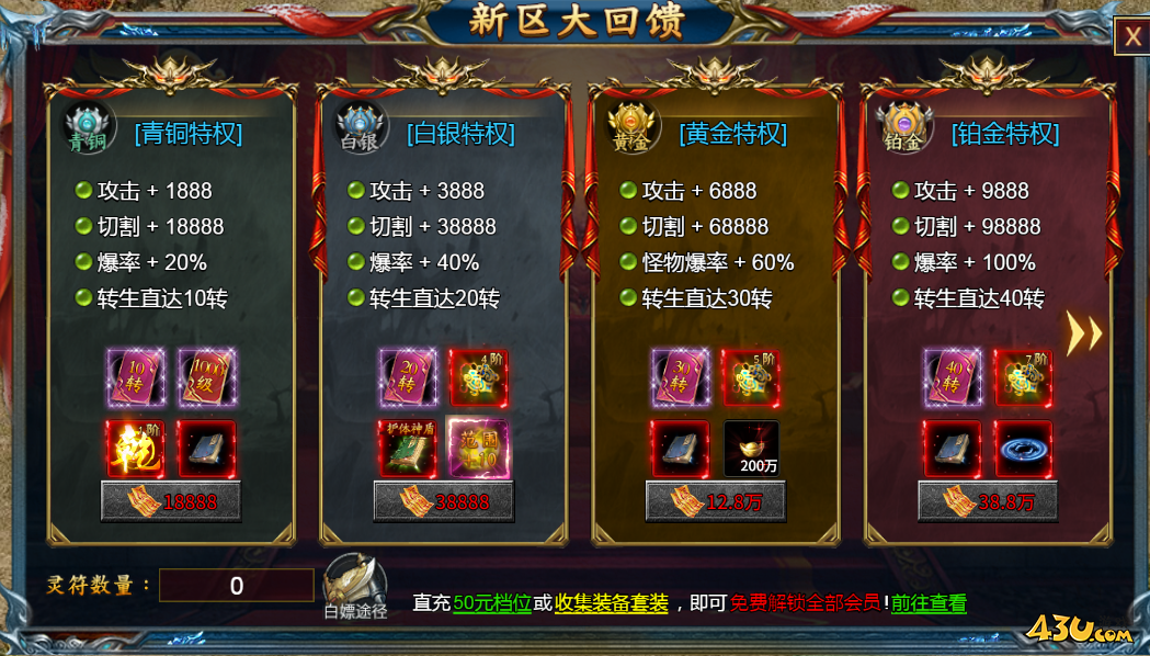 霸者归来开服活动